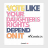 娘の権利が左右するように投票する シール (シート)