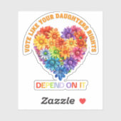 娘の権利が左右するように投票する シール (シート)