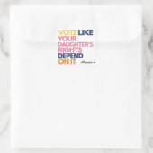 娘の権利が左右するように投票する スクエアシール (バッグ)