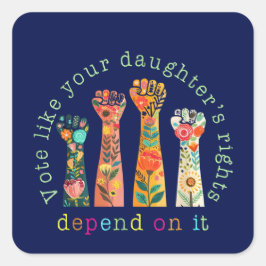 娘の権利が左右するように投票する スクエアシール