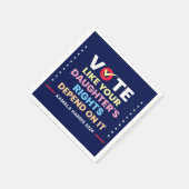 娘の権利が左右するように投票する スタンダードカクテルナプキン (角)