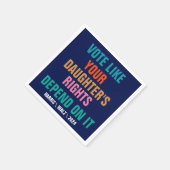 娘の権利が左右するように投票する スタンダードカクテルナプキン (角)