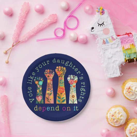 娘の権利が左右するように投票する ペーパープレート (パーティー)