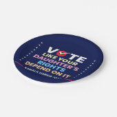 娘の権利が左右するように投票する ペーパープレート (アングル)