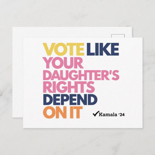 娘の権利が左右するように投票する ポストカード (正面/裏面)
