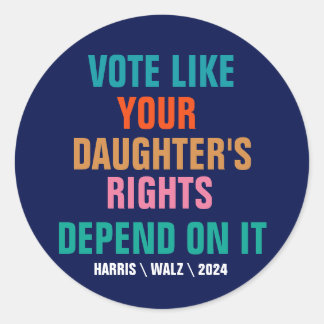 娘の権利が左右するように投票する ラウンドシール