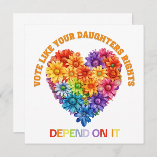 娘の権利が左右するように投票する 招待状 (正面/裏面)