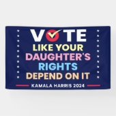 娘の権利が左右するように投票する 横断幕 (横)