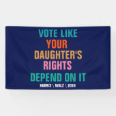 娘の権利が左右するように投票する 横断幕 (横)