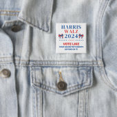 娘の権利に投票Harris Walz 2024 缶バッジ (インサイチュ)