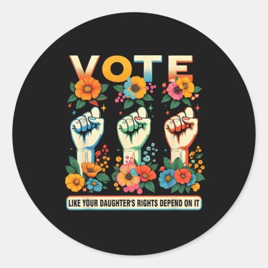 娘の権利は手で握る ラウンドシール (正面)