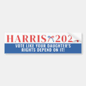 娘の権利はIt Harris 2024に依存 バンパーステッカー (正面)