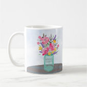 娘の母の日のメイソンの瓶の花瓶 コーヒーマグカップ (左)