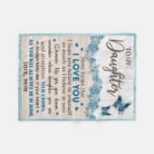 娘の毛布に名前を付けパーソナライズされたて フリースブランケット (正面(横))