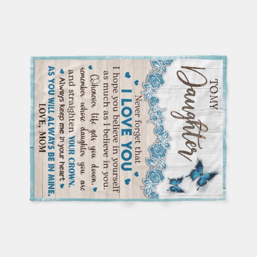 娘の毛布に名前を付けパーソナライズされたて フリースブランケット (正面(横))