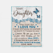 娘の毛布に名前を付けパーソナライズされたて フリースブランケット (正面)