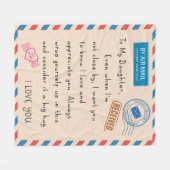 娘の毛布の贈り物ママとパパ フリースブランケット (正面(横))