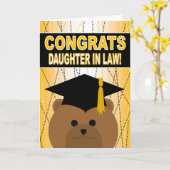 娘の法律卒業祝い カード (黄色い花)