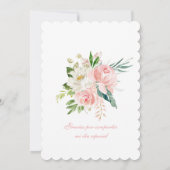 娘の洗礼と1歳の誕生日の招待状 招待状 (裏面)