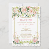 娘の洗礼と1歳の誕生日の招待状 招待状 (正面)