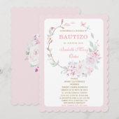 娘の洗礼の招待状 招待状 (正面/裏面)