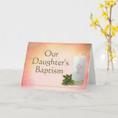 娘の洗礼カード カード (黄色い花)