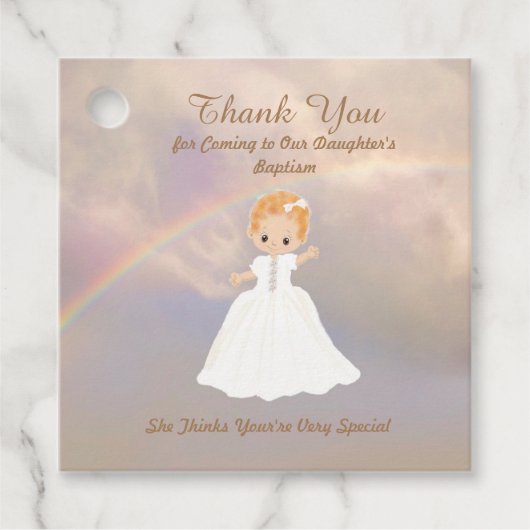 娘の洗礼メッセージカード フェイバータグ (正面)