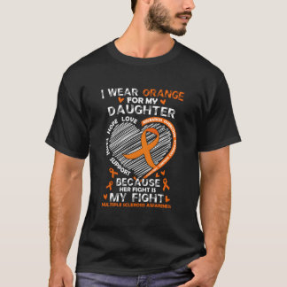 娘の為にオレンジを身に着ける 多発性硬化症M Tシャツ