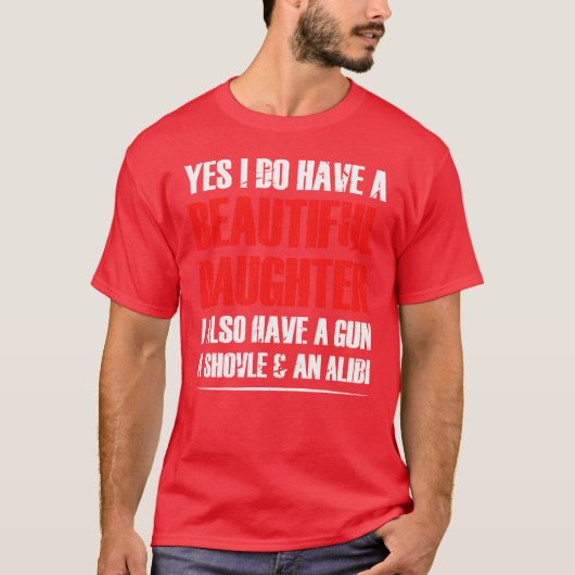 娘の父の父の日ギフトおもしろいパパvi tシャツ (正面)