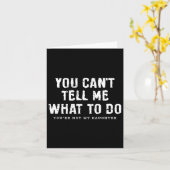 娘の父親の日はどうしたらいいか教えてくれなおもしろいい カード (黄色い花)