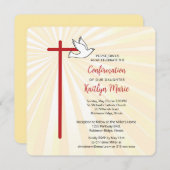 娘の確認クロス鳩金ゴールド光線 招待状 (正面/裏面)