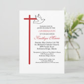 娘の確認赤い十字と白の鳩 招待状 (スタンド正面)