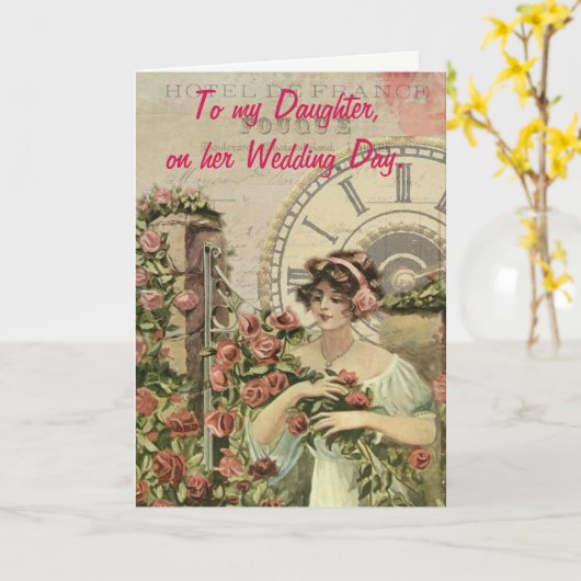 娘の結婚式の日に。 カード (黄色い花)