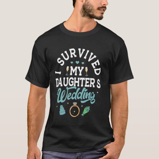 娘の結婚式を乗り切ったTシャツ 両親用 Tシャツ (正面)