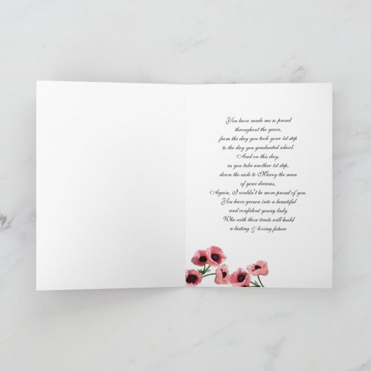 娘の結婚式 カード (内部)