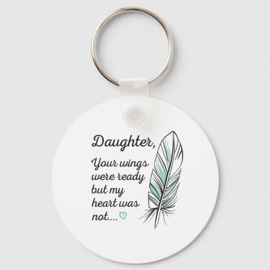 娘の翼は私の記念碑ではなくハートによって準備された キーホルダー (正面)