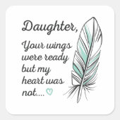 娘の翼は私の記念碑ではなくハートによって準備された スクエアシール (正面)