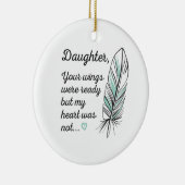 娘の翼は私の記念碑ではなくハートによって準備された セラミックオーナメント (右)