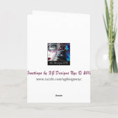 娘の蝶女の子のバレンタインデーの空白のなカード シーズンカード (裏面)