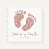 娘の記念ジャーナルへの足跡 ノートブック (正面)