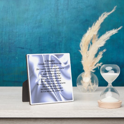 娘の詩のプラーク – ブルーシルクデザイン フォトプラーク (インサイチュ)