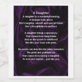 娘の詩のワインボトルラベル – 紫 ワインラベル (シングルラベル)