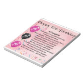 娘の詩40歳の誕生日 ノートパッド (回転)