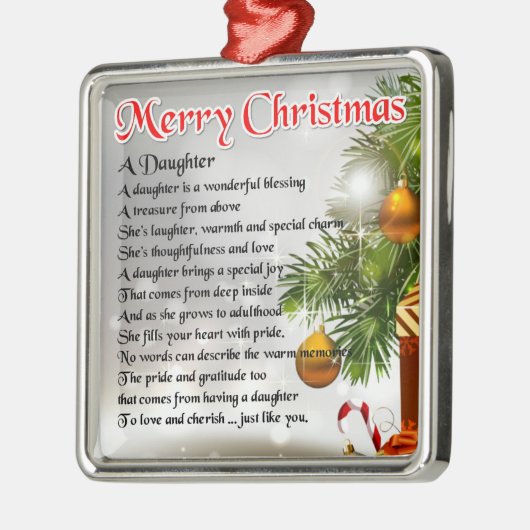 娘の詩 – クリスマスイメージ メタルオーナメント (左)
