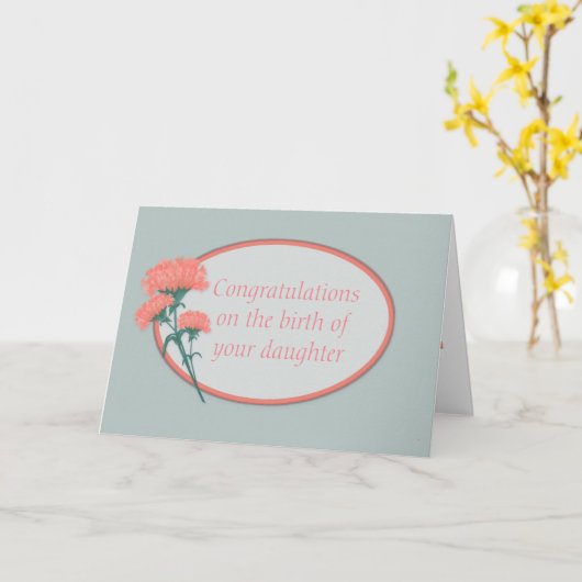 娘の誕生おめでとう カード (黄色い花)