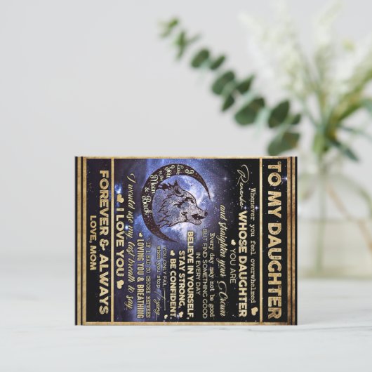 娘の誕生日に蝶のギフト, 娘の誕生日 ポストカード (スタンド正面)