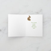 娘の誕生日のバニー愛お母さんかパパ カード (内部)