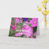 娘の誕生日のペチュニア カード (黄色い花)
