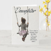 娘の誕生日カードと詩 カード (黄色い花)