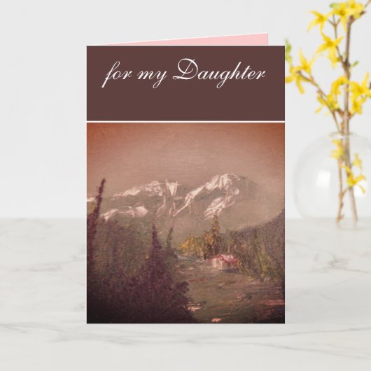 娘の誕生日カード カード (黄色い花)